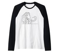Mammouth Laineux Art Linéaire Manche Raglan
