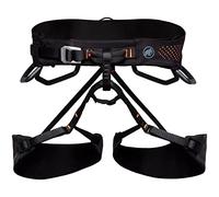 Mammut Harnais d'escalade Comfort Fast Adjust pour homme - Noir/orange - Taille XL