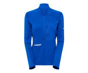 Mammut Haut à manches longues d’alpinisme à séchage rapide Eiger Nordwand Advanced FL Half Zip Pull Women Bleu XL