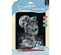 Mammut - Image à gratter - env. 20 x 25,5 cm - Argenté