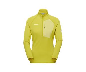 Mammut Notre couche intermédiaire la plus légère Aenergy Light ML Half Zip Pull Women Jaune XS
