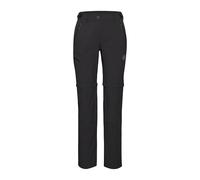 Mammut Runbold IV Zip Off Pants Women - Pantalon de Randonnée Stretch Femme | Convertible en Short et Léger | Taille 40 Long, Noir