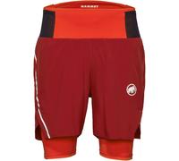 Mammut - Short stretch léger running trail - Aenergy TR 2 in 1 Shorts Men Dark Mammut Red Black - Taille XS - Rouge Rouge XS