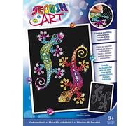 Mammut Spiel & Geschenk Sequin Art 8041931 Kit de bricolage avec cadre en polystyrène, modèle d'image veloutée, paillettes, broches enfichables, instructions (français non garanti), pour les enfants à partir de 8 ans