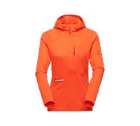 Mammut Sweat à capuche d’alpinisme polyvalent à séchage rapide Eiger Nordwand Advanced FL Half Zip Hoodie Women Orange S