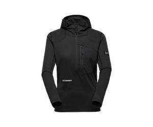 Mammut Sweat à capuche d’alpinisme polyvalent à séchage rapide Eiger Nordwand Advanced FL Half Zip Hoodie Women Noir M