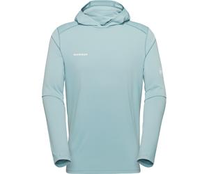 Mammut - T-shirt de randonnée respirant et léger à manches longues avec capuche - Selun FL Sun Hoody Men Nebla pour Homme - Taille L - Bleu Bleu L
