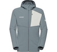 Mammut - Veste d'escalade coupe-vent - Madris Light ML Hooded Jacket Men Strata Silver Sage pour Homme en Softshell - Taille XL - Gris Gris XL