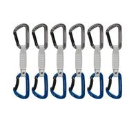 Pack de 6 dégaines express Mammut Workhouse Keylock 12 cm bleu gris