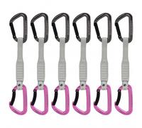 Pack 6 dégaines express Mammut Workhouse Keylock 12 cm rose noir