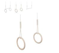 MAMOI® Anneaux de Gymnastique en Bois, Anneaux de Gym, Balançoire à Anneaux, Accessoire de Fitness intérieur & extérieur