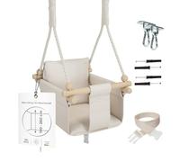 MAMOI Balançoire avec Ceinture de sécurité, Hauteur réglable 150-190 cm, pour la Maison, Construction Stable, siège en Velours, Montage Facile, Usage intérieur