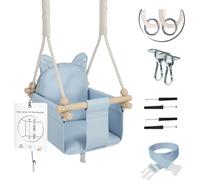 MAMOI® balançoire bébé, balançoire bébé intérieur et extérieur, balançoire enfant en bois, balançoire en bois pour enfants, balançoire pour cadre de porte, balançoire de porte, swing, balançoire pour