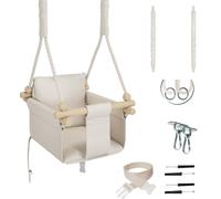 MAMOI® balançoire bébé, balançoire bébé intérieur et extérieur, balançoire enfant en bois, balançoire en bois pour enfants, balançoire pour cadre de porte, balançoire de porte, swing, balançoire pour