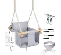 MAMOI® balançoire bébé, balançoire bébé intérieur et extérieur, balançoire enfant en bois, balançoire en bois pour enfants, balançoire pour cadre de porte, balançoire de porte, swing, balançoire pour