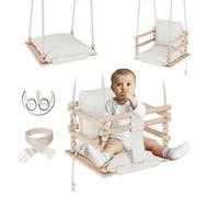 MAMOI® Balançoire bébé, Balançoire Indoor et Outdoor, Balançoire en bois pour bébé et enfants, Balançoire enfant, Balançoires en bois