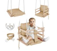MAMOI® Balançoire bébé, Balançoire Indoor et Outdoor, Balançoire en bois pour bébé et enfants, Balançoire pour enfants, Balançoires en bois, Balançoire pour enfants en bas âge