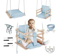 MAMOI® Balançoire bébé, balançoire intérieure et extérieure, balançoire en bois pour bébé et enfants, balançoire pour enfants, balançoires en bois, balançoire pour jeunes enfants pour chambre d'enfant