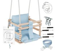 MAMOI® Balançoire bébé, balançoire intérieure et extérieure, balançoire en bois pour bébé et enfants, balançoire pour enfants, balançoires en bois, balançoire pour jeunes enfants pour chambre d'enfant