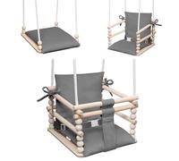 MAMOI Balançoire enfant 3 en 1 avec ceinture de sécurité, hauteur réglable, balançoire pour la maison, structure stable, montage facile, balançoire intérieure pour enfants