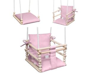 MAMOI Balançoire enfant 3 en 1 avec ceinture de sécurité, hauteur réglable, balançoire pour la maison, structure stable, montage facile, balançoire intérieure pour enfants
