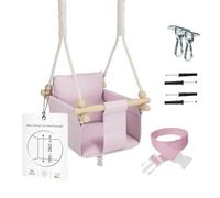 MAMOI® Balancoire Interieur pour Bebe et Enfants, Siege balançoire en Bois et en Coton pour bébé, Balansoire pour Enfant, Balancelle scandinave, Baby Swing