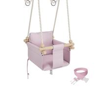 MAMOI® Balancoire Interieur pour Bebe et Enfants, Siege balançoire en Bois et en Coton pour bébé, Balansoire pour Enfant, Balancelle scandinave, Baby Swing