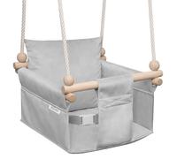 MAMOI Balançoire pour enfants avec ceinture de sécurité, hauteur réglable 150-190 cm, balançoire pour la maison, construction stable, siège en velours, montage facile.