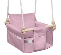 MAMOI Balançoire pour enfants avec ceinture de sécurité, hauteur réglable 150-190 cm, balançoire pour la maison, construction stable, siège en velours, montage facile