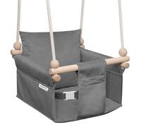 MAMOI Balançoire pour Enfants avec Ceinture de sécurité, Hauteur réglable 150-190 cm, balançoire pour la Maison, Construction Stable, siège en Velours, Montage Facile