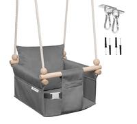 MAMOI Balançoire pour Enfants avec Ceinture de sécurité, Hauteur réglable 150-190 cm, balançoire pour la Maison, Construction Stable, siège en Velours, Montage Facile