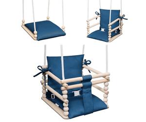 MAMOI® Balançoire pour enfants, siège en bois pour la maison pour bébés, balançoires de porte pour nouveau-né à partir de 1 an 2/3 ans, balancelle pour bébé 3 en 1