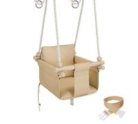 MAMOI® Balancoire + SÉCURITÉ Ceinture | Réglage de la Hauteur | Balançoire scandinave - pour Chambre | Balançoire scandinave intérieur | 100% ECO