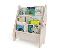MAMOI® Bibliothèque Enfant - étagère avec Compartiments en Tissu, Organiseur de Livres pour Chambre d’Enfant, bibliothèque autoportante pour Ranger Les Livres, Caisse à Livres en Bois