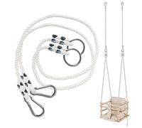 MAMOI Corde de balançoire de 50 kg | 2 rallonges | mousqueton en métal | Corde pour hamac | Fabriqué dans l'UE