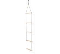 MAMOI Échelle de corde/triangle suspendue pour enfants, échelle durable en bois naturel, cordon en coton, design scandinave, 100 % écologique, fabriquée en UE