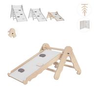 MAMOI ® Kletterdreieck Mini | Structure d'escalade pour enfants | Triangle avec toboggan | Jeu d'escalade en bois | Aide médicale