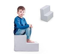 MAMOI Modules de Motricité Bebe | Structure Mousse Bloc Parcours Bébé Enfant 100% ECO Made in EU, Gris Clair Étape 1 Pièce, (Blocchi Schiuma Bambini)