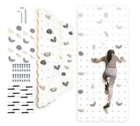 MAMOI® Mur d'escalade pour chambre d'enfant, Structure d'escalade et jeux d'intérieur, Escalade avec prises d'escalade pour enfants, Pierres à grimper, Tour d'escalade + prises