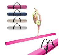 MAMOI® Poutre d'équilibre de Gymnastique Pliable en Cuir synthétique 200 cm antidérapant Surface Douce pour Enfants et Adultes jusqu'à 180 kg