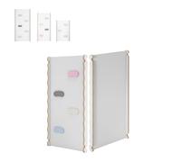 MAMOI® Toboggan d'intérieur escalade, toboggan en bois pour enfants, triangle et arche d'escalade, tobois/yarnwood, Montessori, dès 1 an