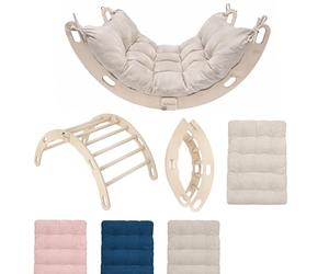 MAMOI® Triangle d'escalade balançoire avec Coussin, Coussin pour Triangle d'escalade pour Enfants en Bois, Triangle intérieur et extérieu, Escalade Enfant, Balancoire Bebe, Espalier Enfant