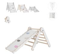 MAMOI® Triangle d'escalade pour enfants avec toboggan | Echelle en bois pour enfants | Echelle triangulaire avec toboggan | Triangle d'escalade multifonctionnel | Echelle en bois pour enfants | Echell
