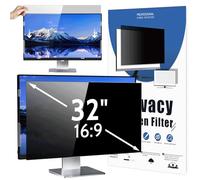 Mamol Filtre de Confidentialité 32 Pouces, Filtres d'écran pour Ordinateur Portable avec HP/Dell/Acer/Thinkpad/Samsung/ASUS/Sony, Installazione Immediata, Amovible Film de Protection 16:9