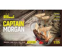 MAMOLI Mini Captain Morgan Wooden Ship Model KIT Scale: 1/135 Length: 300 mm, Height:240mm MM05