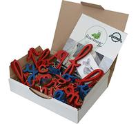 MaMontessoriBox - L'alphabet Mobile Montessori - Jeux éducatifs et scientifiques - Enfants 3/6 Ans (consonnes Rouges et Voyelles Bleues)