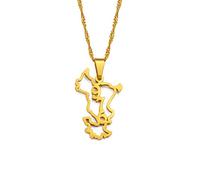 Mamoudzou Mahore Bijoux, Mayotte Pendentif Colliers Pour Femmes Filles, Ethnique Vintage Géométrique Accessoires, Tendance Unisexe Région Carte Hiphop Mariage Réglable Chaîne Cadeau Patrioti