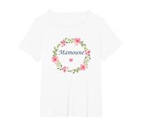 Mamoune Maman surnom Amour mamoune T-Shirt, Femme Grandes Tailles, Blanc, 6X