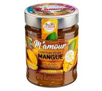 M'Amour - Confiture Mangue, Douceur Exotique Créole, Pot Verre 325g - Lot De 3