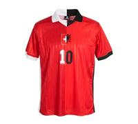 MAMUN Maillot de football rétro Mix Suisse/Albanie, blanc/bleu, XL